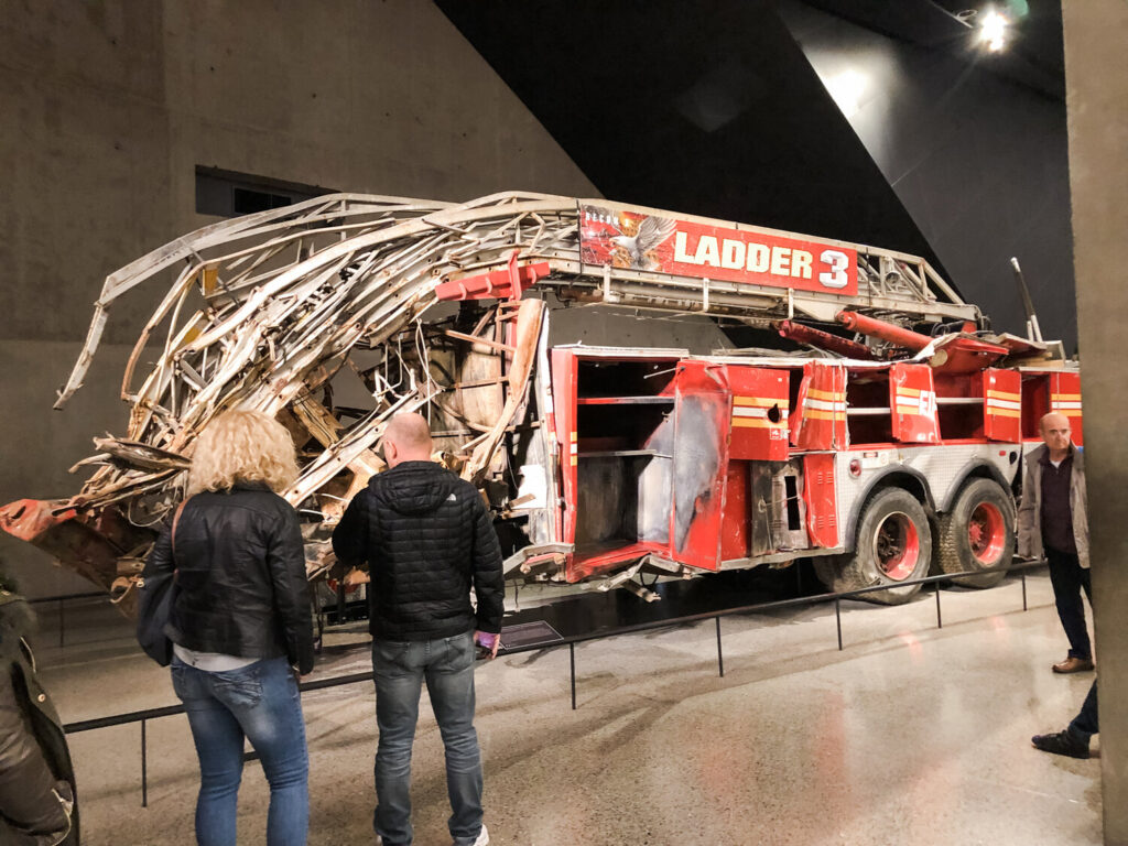 Crushed Fire Truck at 9/11 Memorial
